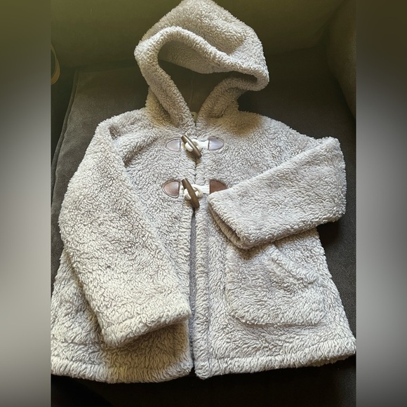 Old Navy Kids Sherpa Toggle Coat - Cream - Picture 1 of 3